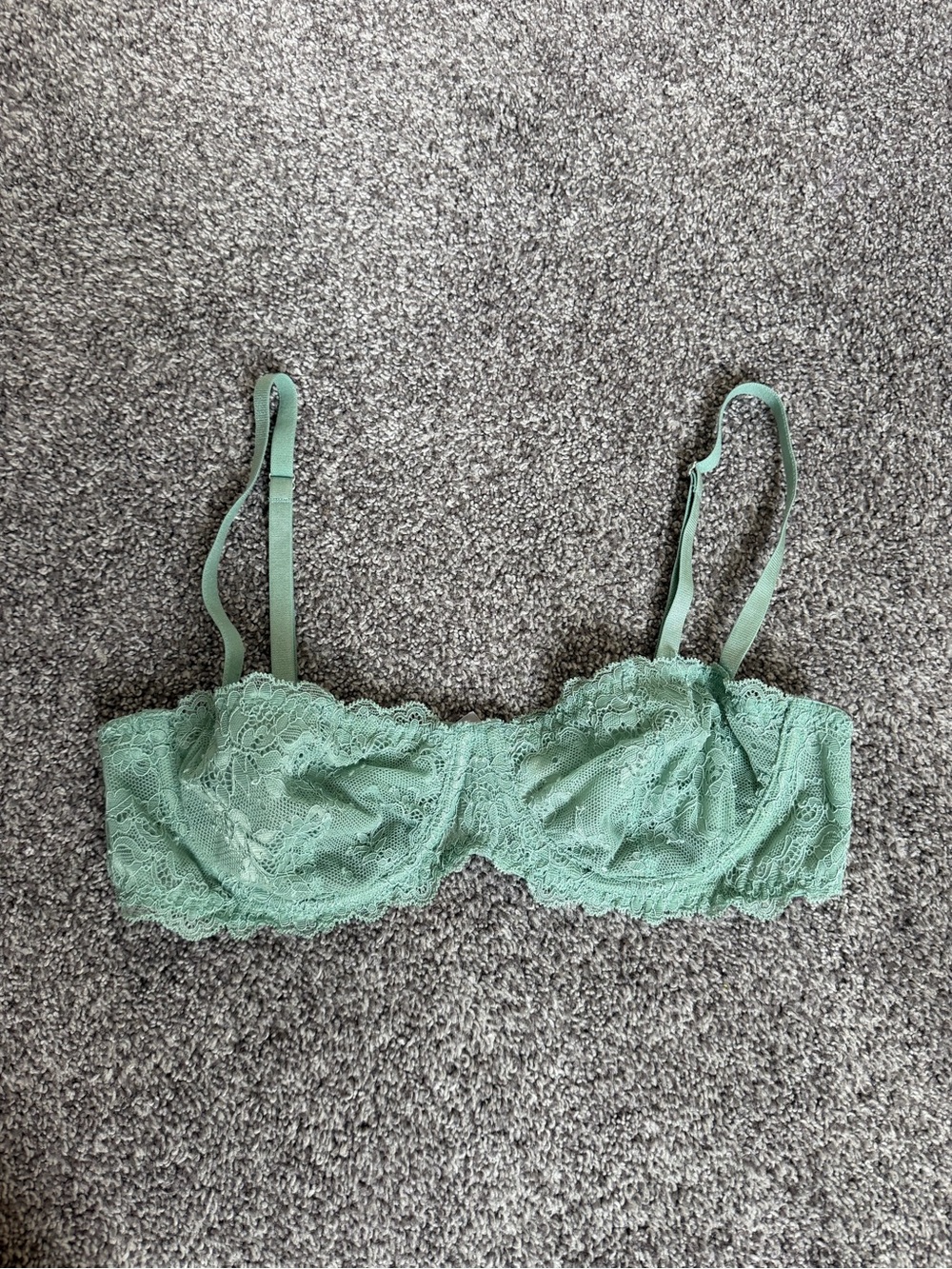 seafoam green balconette bralette